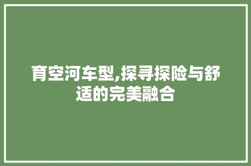 育空河车型,探寻探险与舒适的完美融合