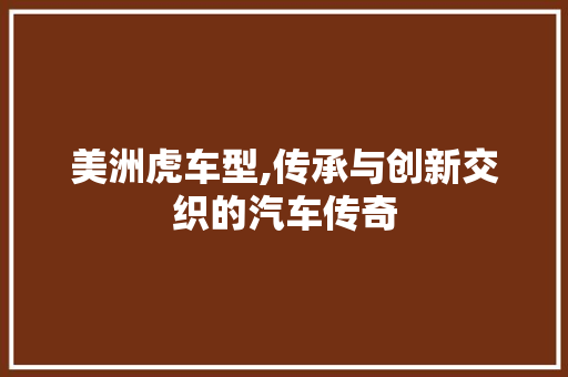 美洲虎车型,传承与创新交织的汽车传奇
