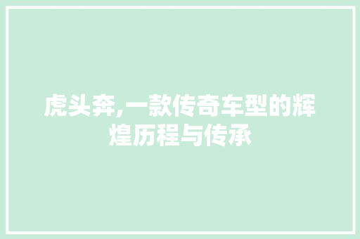 虎头奔,一款传奇车型的辉煌历程与传承