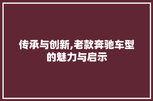 传承与创新,老款奔驰车型的魅力与启示