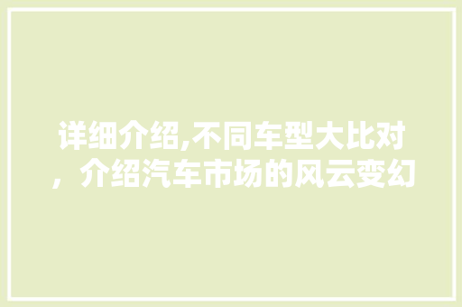 详细介绍,不同车型大比对，介绍汽车市场的风云变幻