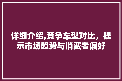 详细介绍,竞争车型对比，提示市场趋势与消费者偏好