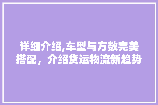 详细介绍,车型与方数完美搭配，介绍货运物流新趋势