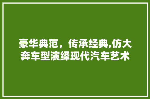 豪华典范，传承经典,仿大奔车型演绎现代汽车艺术