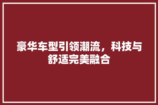 豪华车型引领潮流，科技与舒适完美融合 底盘配件
