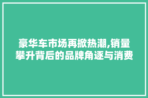 豪华车市场再掀热潮,销量攀升背后的品牌角逐与消费升级