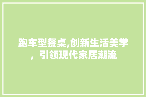 跑车型餐桌,创新生活美学，引领现代家居潮流
