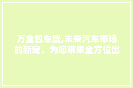 万全包车型,未来汽车市场的新宠，为您带来全方位出行体验