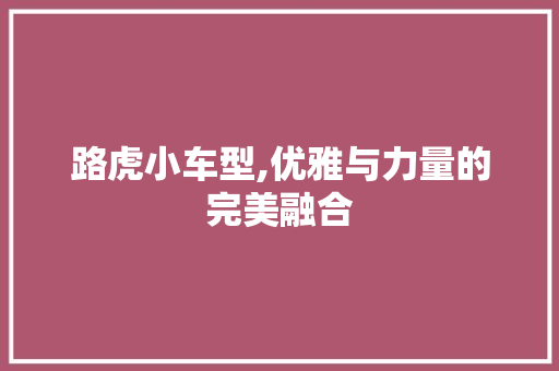 路虎小车型,优雅与力量的完美融合