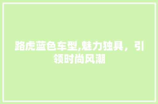 路虎蓝色车型,魅力独具，引领时尚风潮