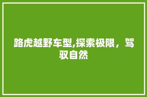 路虎越野车型,探索极限，驾驭自然