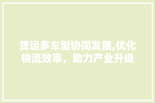 货运多车型协同发展,优化物流效率，助力产业升级