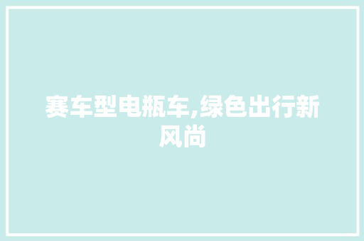 赛车型电瓶车,绿色出行新风尚