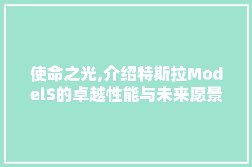 使命之光,介绍特斯拉ModelS的卓越性能与未来愿景