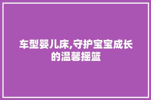 车型婴儿床,守护宝宝成长的温馨摇篮