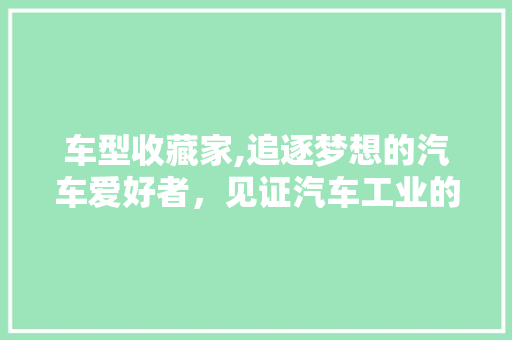 车型收藏家,追逐梦想的汽车爱好者，见证汽车工业的辉煌