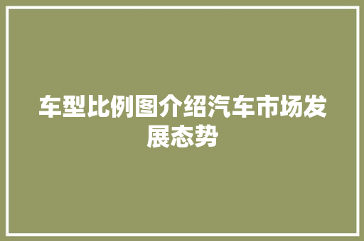 车型比例图介绍汽车市场发展态势