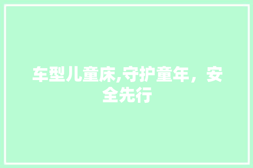 车型儿童床,守护童年，安全先行