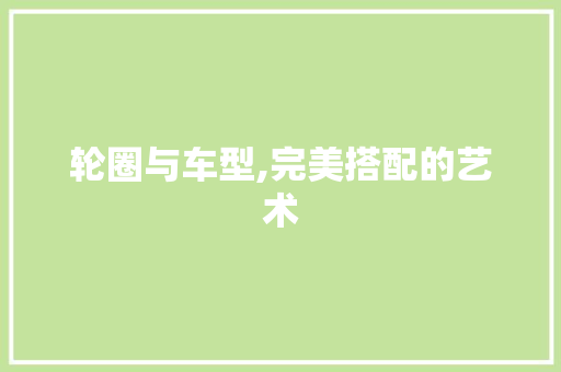 轮圈与车型,完美搭配的艺术