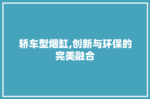 轿车型烟缸,创新与环保的完美融合