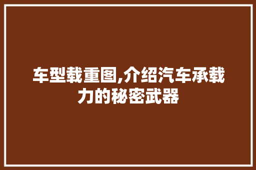 车型载重图,介绍汽车承载力的秘密武器