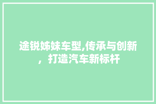 途锐姊妹车型,传承与创新，打造汽车新标杆