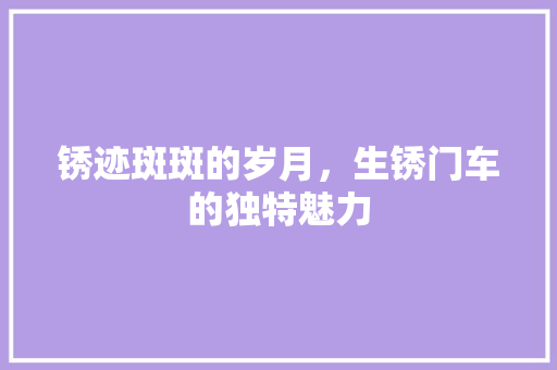 锈迹斑斑的岁月，生锈门车的独特魅力