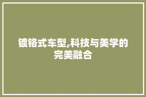 镀铬式车型,科技与美学的完美融合