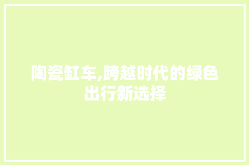 陶瓷缸车,跨越时代的绿色出行新选择