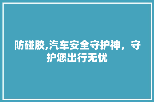 防碰胶,汽车安全守护神，守护您出行无忧