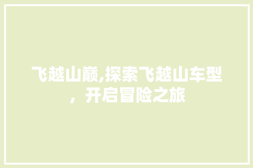 飞越山巅,探索飞越山车型，开启冒险之旅 蓄电池配件