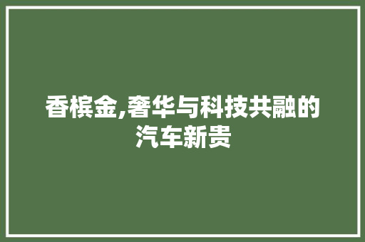 香槟金,奢华与科技共融的汽车新贵
