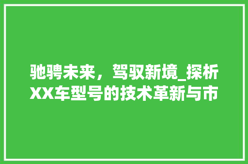 驰骋未来，驾驭新境_探析XX车型号的技术革新与市场前景