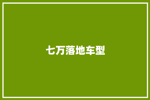 七万落地车型