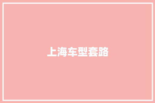 上海车型套路