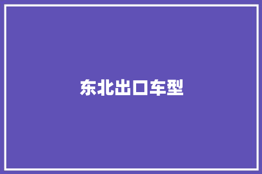 东北出口车型