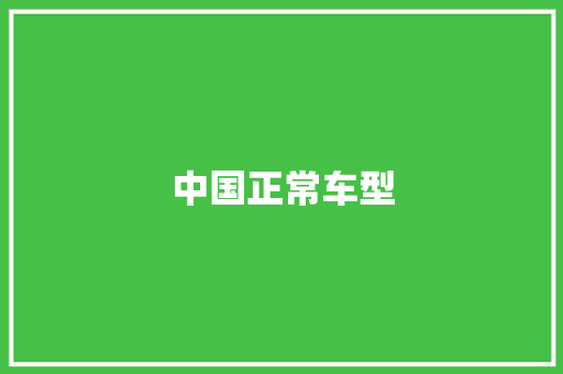 中国正常车型