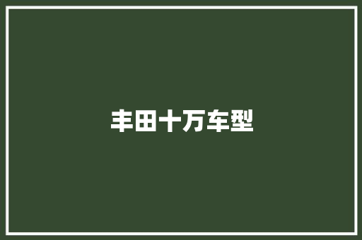 丰田十万车型 新款车型