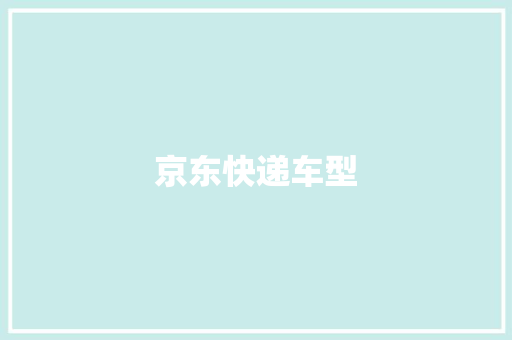京东快递车型