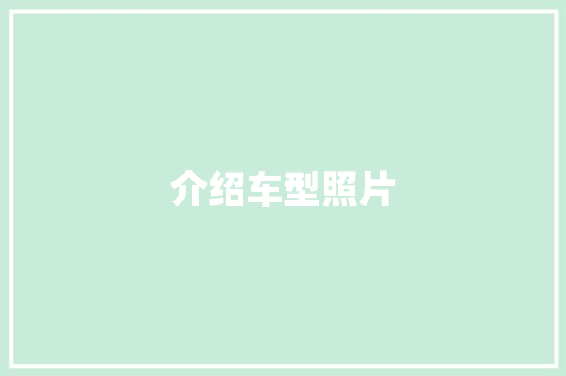介绍车型照片
