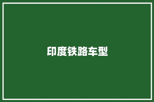 印度铁路车型