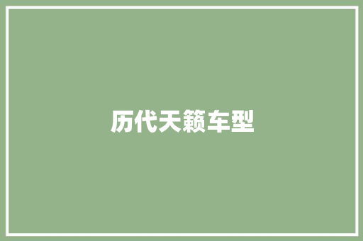 历代天籁车型