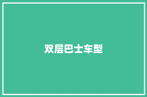 双层巴士车型