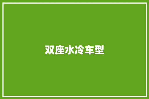 双座水冷车型