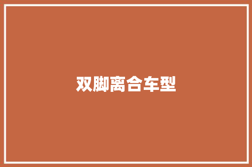 双脚离合车型