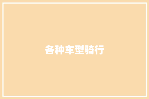 各种车型骑行