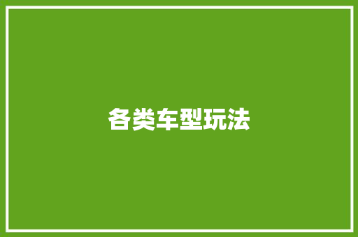 各类车型玩法 汽车配件