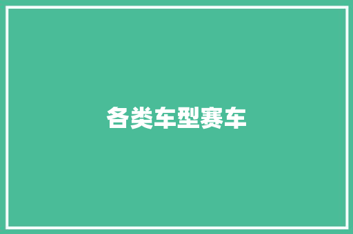 各类车型赛车