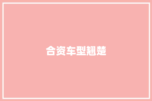 合资车型翘楚