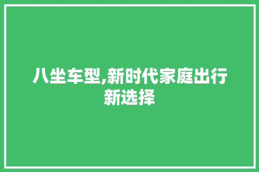 八坐车型,新时代家庭出行新选择 蓄电池配件